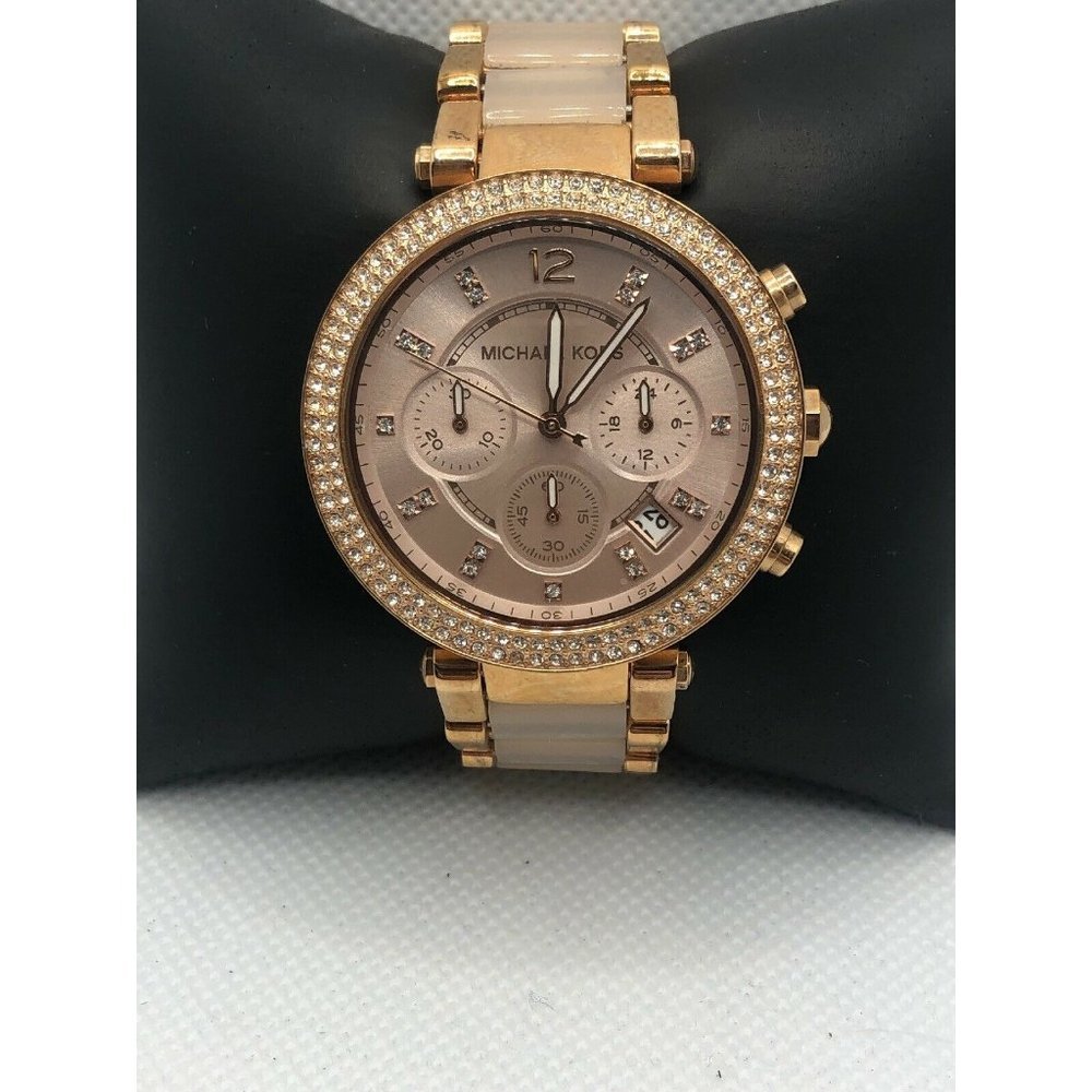 Michael Kors MK5896 Womens Stainless Steel Acetat - Picture 1 of 9